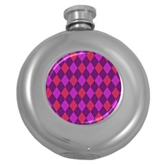 Plaid Pattern Round Hip Flask (5 Oz) by Valentinaart
