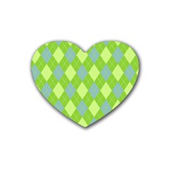 Plaid Pattern Heart Coaster (4 Pack)  by Valentinaart