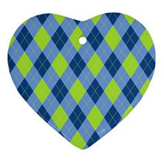 Plaid Pattern Ornament (heart) by Valentinaart