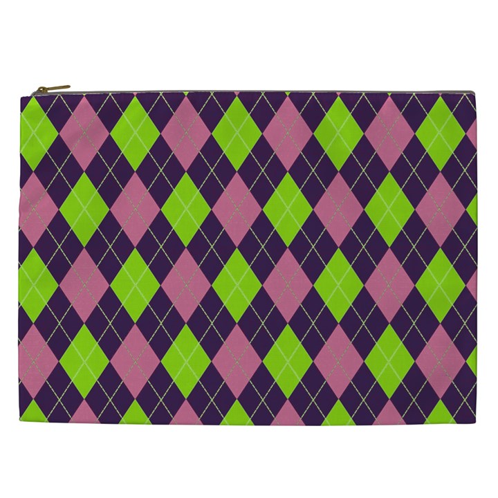 Plaid pattern Cosmetic Bag (XXL) 