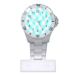 Plaid Pattern Plastic Nurses Watch