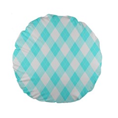 Plaid Pattern Standard 15  Premium Flano Round Cushions