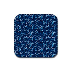 Plaid Pattern Rubber Coaster (square)  by Valentinaart