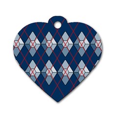 Diamonds And Lasers Argyle  Dog Tag Heart (two Sides) by emilyzragz