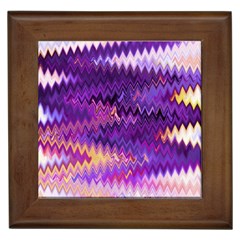 Purple And Yellow Zig Zag Framed Tiles