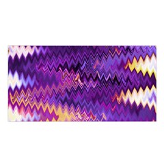 Purple And Yellow Zig Zag Satin Shawl