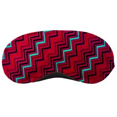 Red Turquoise Black Zig Zag Background Sleeping Masks