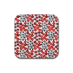 Simple Japanese Patterns Rubber Coaster (Square) 