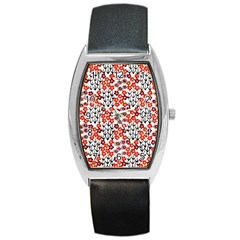 Simple Japanese Patterns Barrel Style Metal Watch