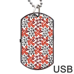 Simple Japanese Patterns Dog Tag USB Flash (One Side)