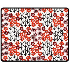 Simple Japanese Patterns Double Sided Fleece Blanket (Medium) 