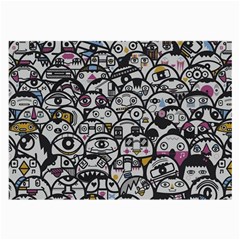 Alien Crowd Pattern Large Glasses Cloth