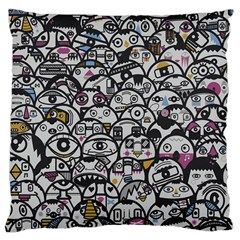 Alien Crowd Pattern Large Cushion Case (Two Sides)