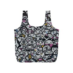 Alien Crowd Pattern Full Print Recycle Bags (S) 