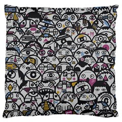 Alien Crowd Pattern Large Flano Cushion Case (Two Sides)