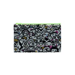 Alien Crowd Pattern Cosmetic Bag (XS)