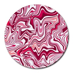 Pink Marble Pattern Round Mousepads