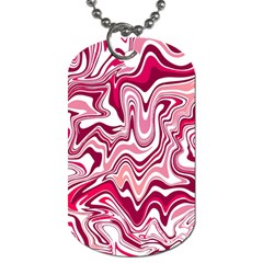 Pink Marble Pattern Dog Tag (One Side)