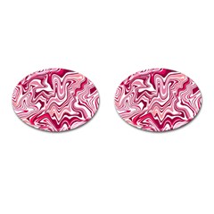 Pink Marble Pattern Cufflinks (Oval)