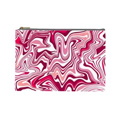 Pink Marble Pattern Cosmetic Bag (Large) 