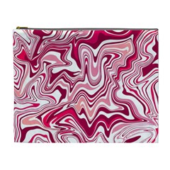 Pink Marble Pattern Cosmetic Bag (XL)