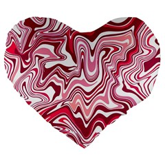 Pink Marble Pattern Large 19  Premium Heart Shape Cushions