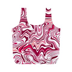 Pink Marble Pattern Full Print Recycle Bags (M) 