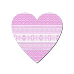 Pattern Heart Magnet Front