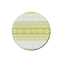 Pattern Rubber Coaster (round)  by Valentinaart