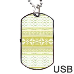 Pattern Dog Tag Usb Flash (one Side) by Valentinaart