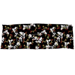 Dark Chinoiserie Floral Collage Pattern Body Pillow Case (dakimakura) by dflcprints