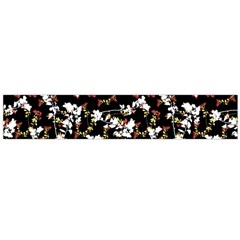 Dark Chinoiserie Floral Collage Pattern Flano Scarf (large)  by dflcprints