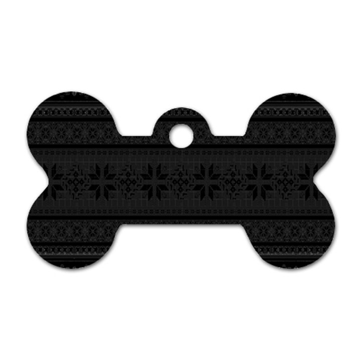 Pattern Dog Tag Bone (One Side)