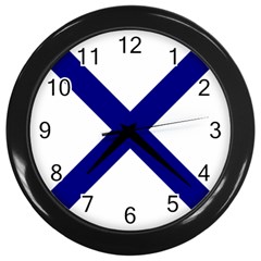 Saint Andrew s Cross Wall Clocks (Black)