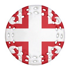 Serbian Cross  Round Filigree Ornament (two Sides) by abbeyz71