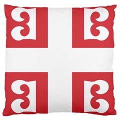 Serbian Cross  Large Cushion Case (one Side) by abbeyz71