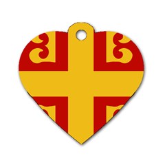 Byzantine Imperial Flag, 14th Century Dog Tag Heart (one Side) by abbeyz71