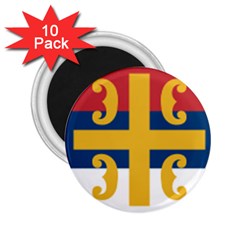 Flag Of The Serbian Orthodox Church 2 25  Magnets (10 Pack)  by abbeyz71