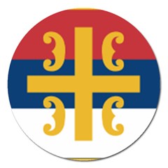 Flag Of The Serbian Orthodox Church Magnet 5  (round) by abbeyz71