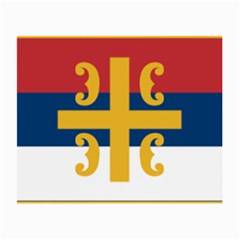 Flag Of The Serbian Orthodox Church Small Glasses Cloth (2-side) by abbeyz71