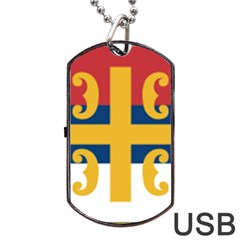 Flag Of The Serbian Orthodox Church Dog Tag Usb Flash (two Sides) by abbeyz71