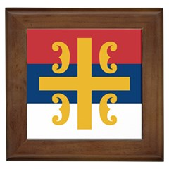 Flag Of The Serbian Orthodox Church Framed Tiles by abbeyz71