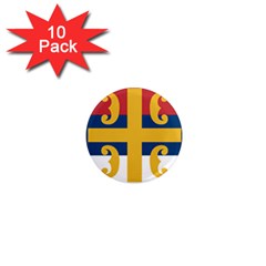 Flag Of The Serbian Orthodox Church 1  Mini Magnet (10 Pack)  by abbeyz71