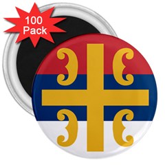 Flag Of The Serbian Orthodox Church 3  Magnets (100 Pack) by abbeyz71