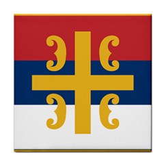 Flag Of The Serbian Orthodox Church Face Towel by abbeyz71