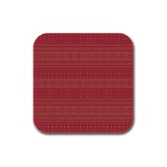 Pattern Rubber Square Coaster (4 Pack) 