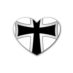 Cross Of The Teutonic Order Heart Coaster (4 Pack)  by abbeyz71