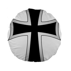 Cross Of The Teutonic Order Standard 15  Premium Flano Round Cushions by abbeyz71