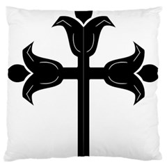 Caucasian Albanian Cross Large Cushion Case (one Side) by abbeyz71