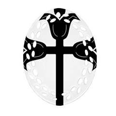 Caucasian Albanian Cross Oval Filigree Ornament (two Sides) by abbeyz71